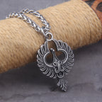 316L Stainless Steel Charm Phoenix Pendant China Mythological Bir Animal Pendant High-quality Jewelry with wooden box