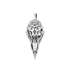 Raven Skull Pendant — Stainless Steel