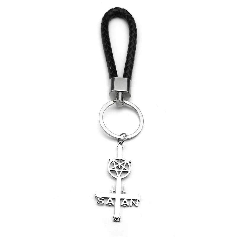 Cross Silver Jewelry Satan Inverted Pentagram