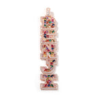 THE BLING KING Custom Vertical Initial Letter Pendant Mixed Inlay Different Shape Cubic Zircon NamePlate Necklace
