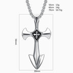 Vintage Punk Hip Hop Templar Knight Cross Pendants Necklaces For Men Women 316L Stainless Steel Fashion Jewerly Drop