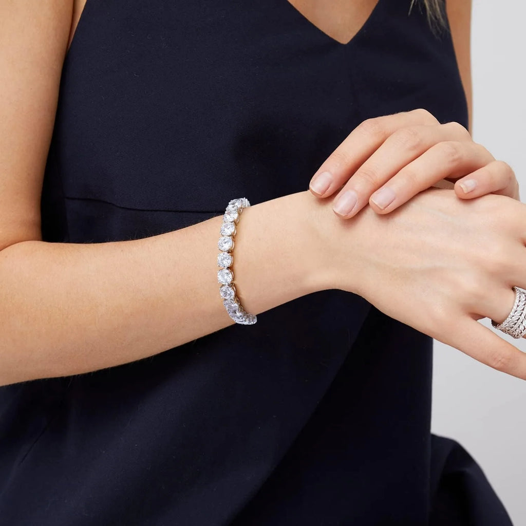 MooSuun 3mm--6.5mm Moissanite Diamond Tennis Bracelet for Women Men Luxury Fine Jewelry Pass Test S925 Sterling Silver