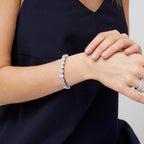 MooSuun 3mm--6.5mm Moissanite Diamond Tennis Bracelet for Women Men Luxury Fine Jewelry Pass Test S925 Sterling Silver