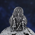 Punk 2024 New Vintage Ring Lucifer Satan Signet Ring For Man Good Detail Aubis Punk Jewelry Freeshipping Boyfriend Gift