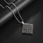 Vintage Scandinavian Pendant Necklace Stainless Steel Nordic Compass Valknut Rune Jewelry Men Women Fine Jewelry