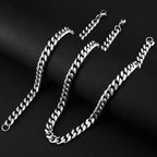 1Pc Size 3mm-9mm Miami Curb Cuban Link Chain for Men Women Stainless Steel Mens Jewelry Hip Hop Chain