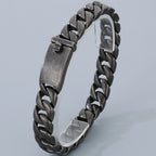 Classic 12MM Cuban Link Chain Bracelet for Man Waterproof Stainless Steel Men's Bracelets Wrist Hand Jewelry Boys Gifts