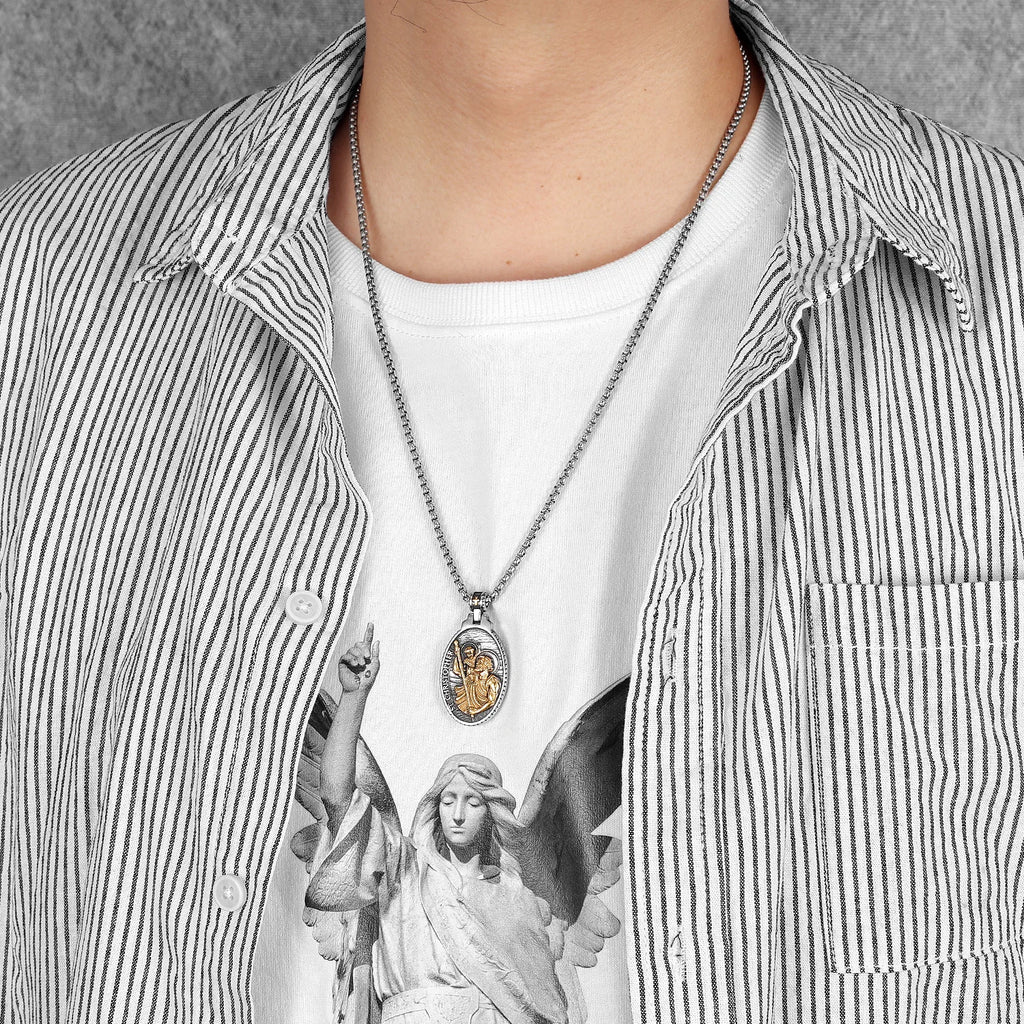 St. Christopher Pendant — Stainless Steel