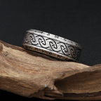 Odin Steel Ring Viking Futhark Runes 316L Norse