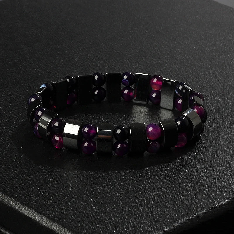 Fashion Wave Hematite Magnetic Bracelet Men Original Beaded Hematite Energy Bracelets for Women Positive Energy Jewelry