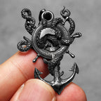 Vintage Octopus Anchor Stainless Steel Jewelry Men Necklace With Pendant For Male Women Punk Hip Hop Accessories Gift
