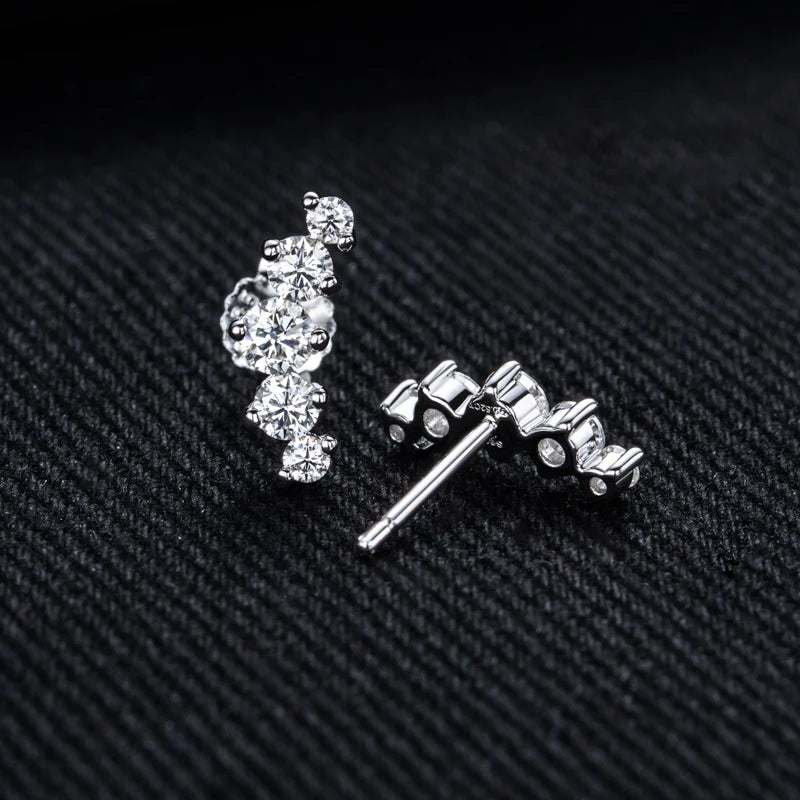 Iced Out Stud Earrings — 925 Silver