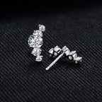 Iced Out Stud Earrings — 925 Silver