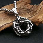 Gothic Cool Black Vikings Dragon Pendant Necklaces For Men Stainless Steel Nordic Animal Necklace Motorcycle Jewelry