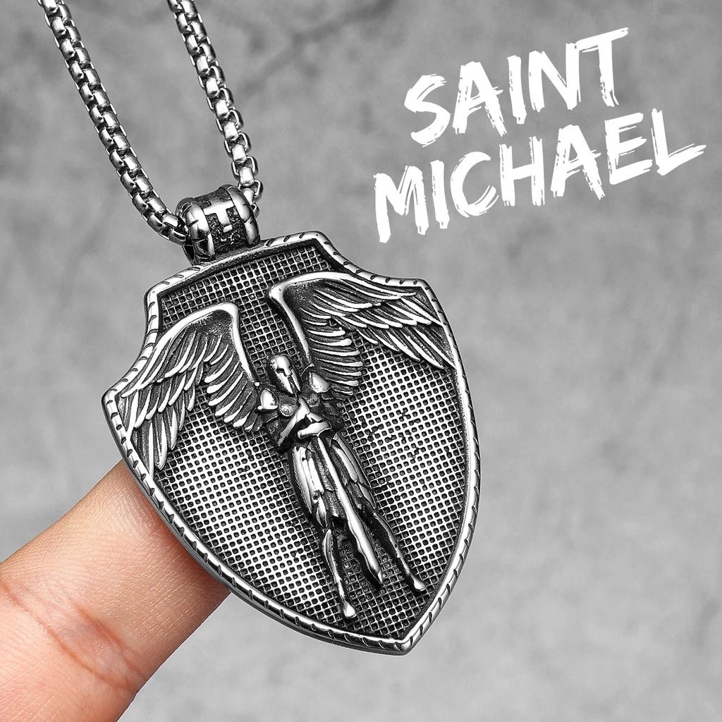 Archangel Michael Pendant — Stainless Steel