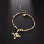 Stainless Steel Irish Celtic Trinity Knot Necklace Witch Knot Pendant Men Women Protection Amulet Jewelry Gift