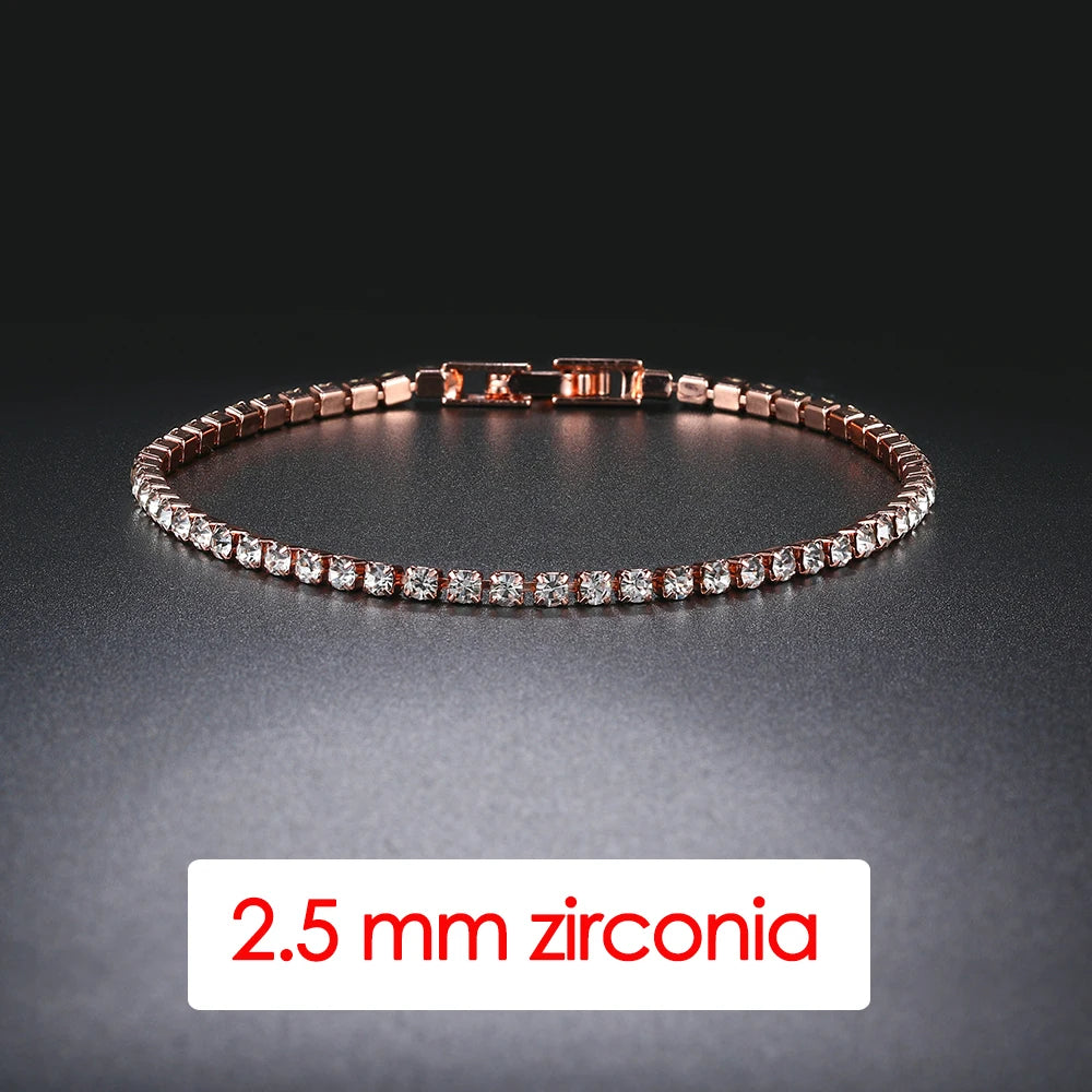 Iced Out Tennis Bracelet 3-5mm — Stainless