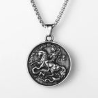 Dragon Slayer Pendant Necklace — Stainless Steel