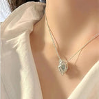 Iced Out Heart Pendant Necklace