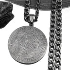 Seven Archangels Amulet Stainless Steel Necklaces Men Seal of Salomon Talisman Christian Protection Jewelry collar