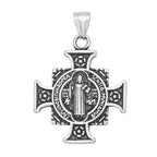 Fashion Retro Christ Jesus Necklace Stainless Steel Rune Cross Pendant For Men Women Punk Amulet Jewelry Gift