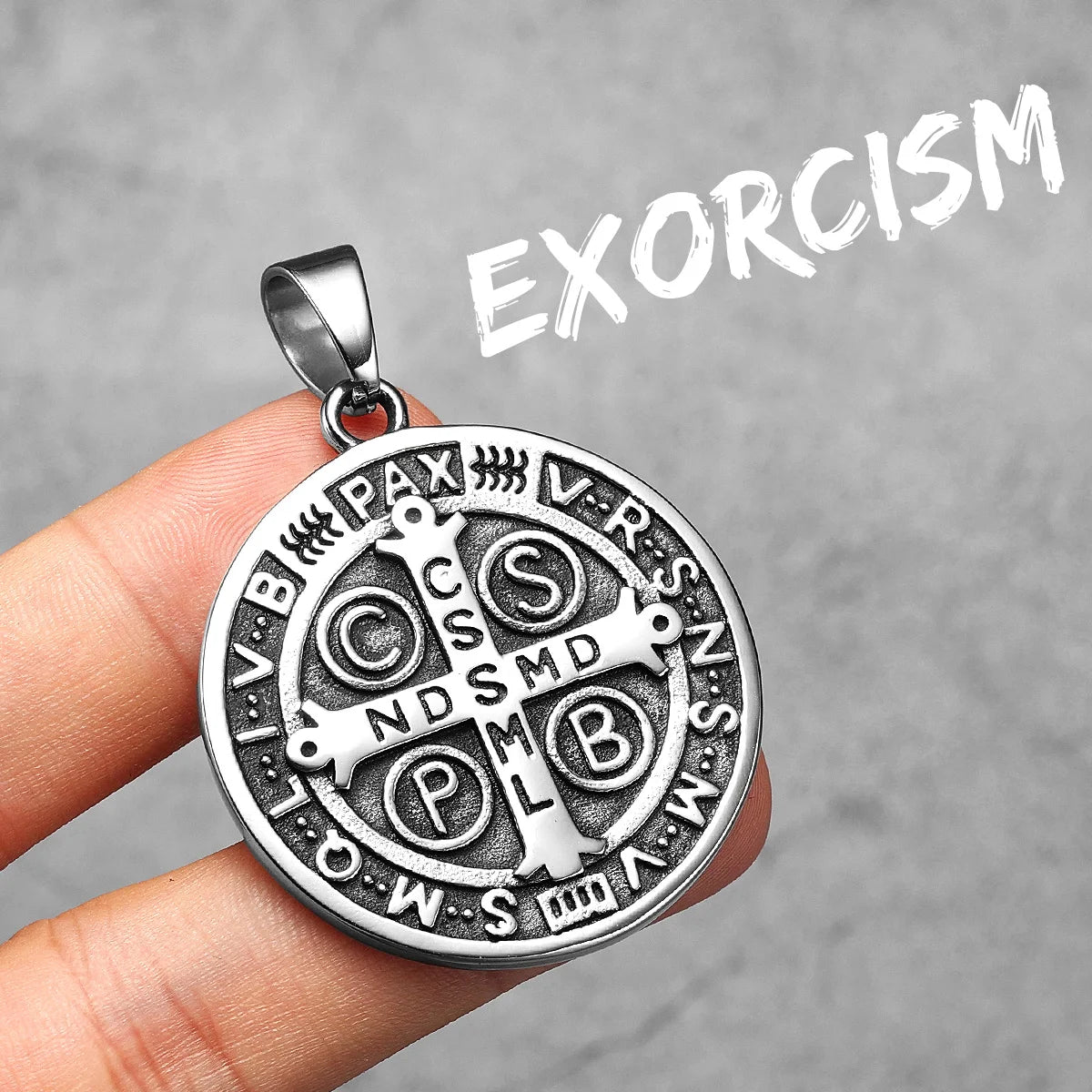 St. Benedict Pendant Necklace — Stainless Steel