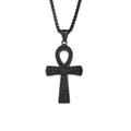 Vintage Fashion Ancient Egyptian Ankh Cross Pendant Necklace For Men Women Stainless Steel Amulet Jewelry Gifts