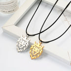 Polishing Stainless Steel Hollow Crown Lion King Pendant Necklace Fashion Cool Rock Party Motorcycle Jewelry for Men