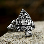 Black Ace of Spades Playing Card Ring — Stainless Steel