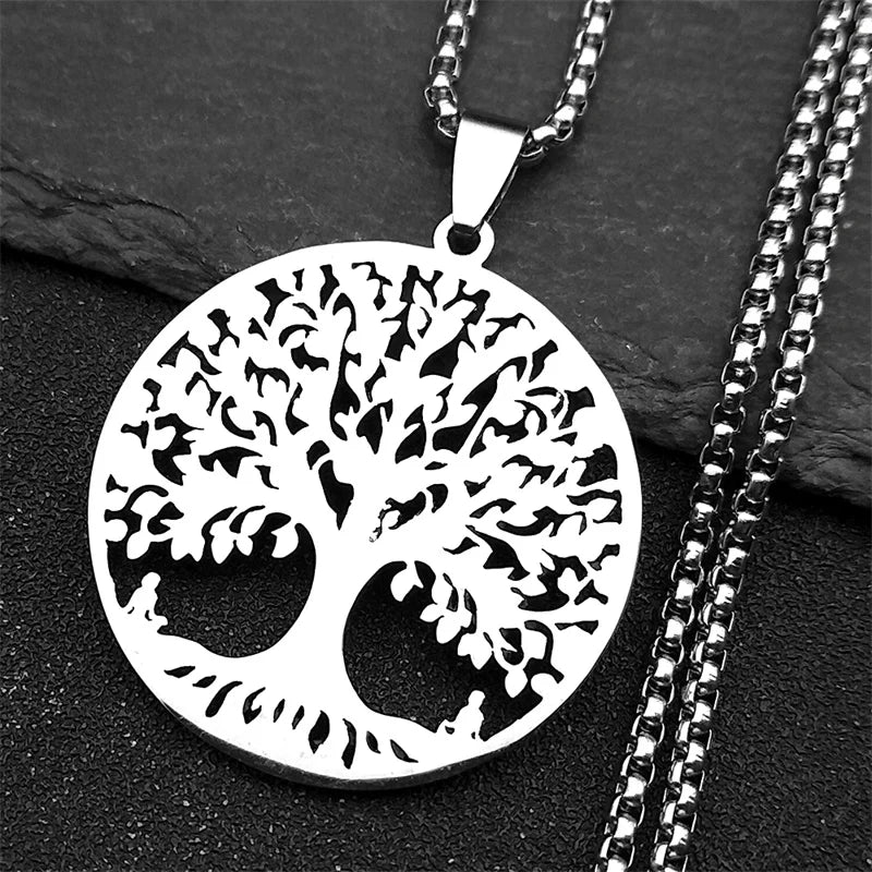 Tree of Life Pendant — Stainless Steel