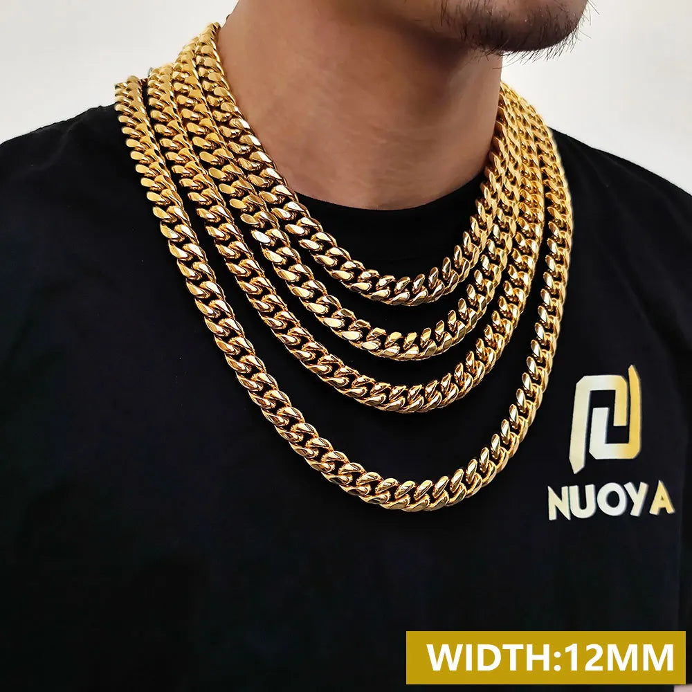 Stainless Steel Cuban Chain Necklace Miami