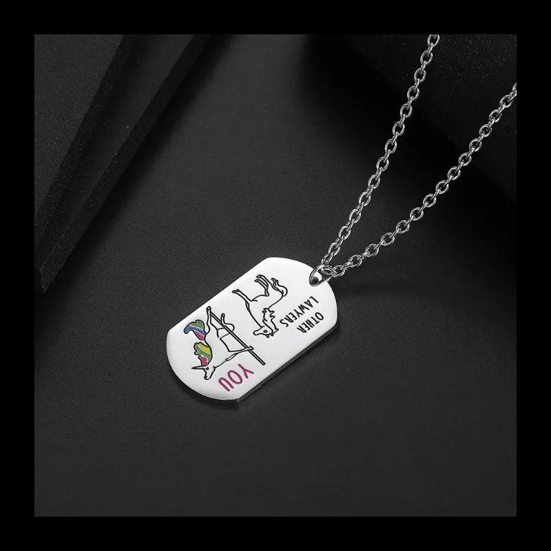 Military Brand Pendant Necklace — Stainless