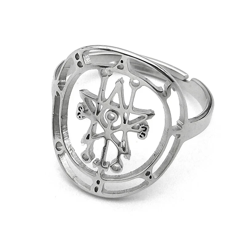 Astaroth Sigil Gold Pendant Necklace — Stainless Steel