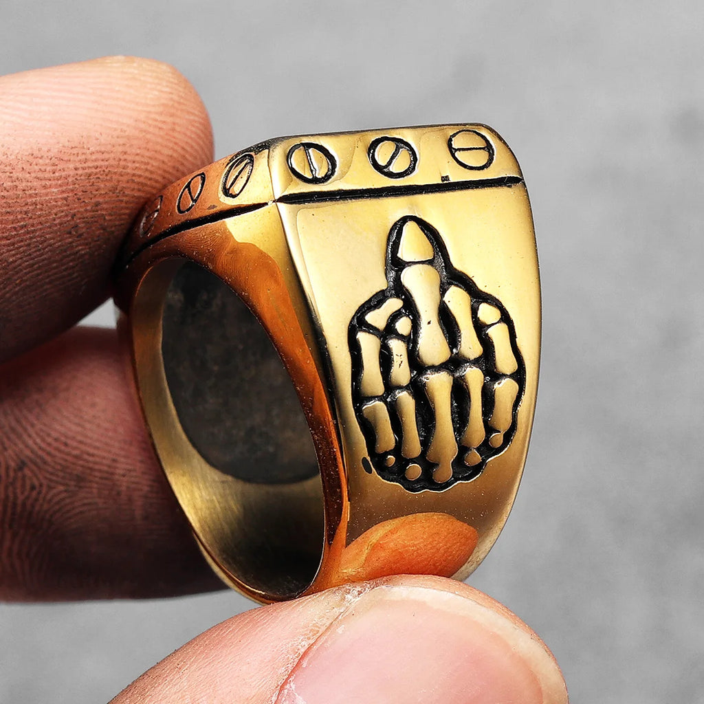 FTW Middle Finger Ring — Stainless Steel