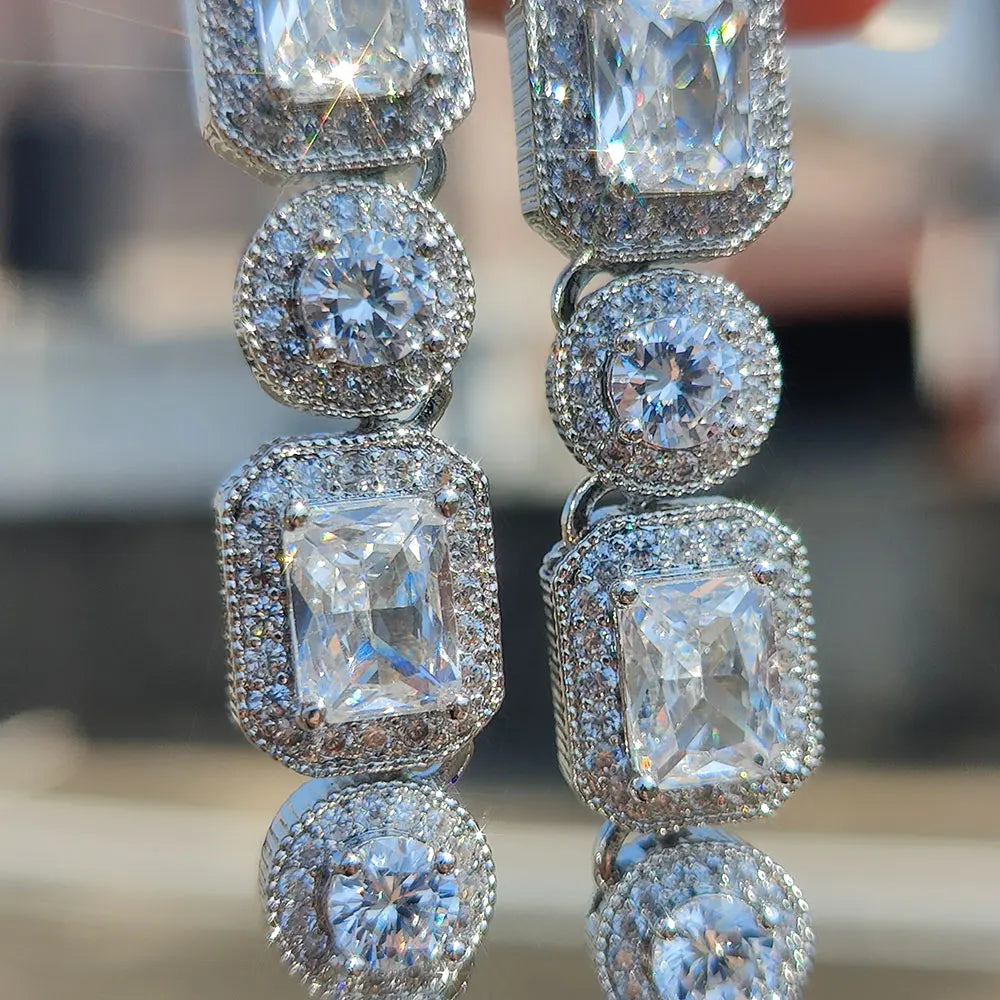 Tennis Bracelet Stainless Steel 10MM T-Square Iced