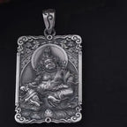 Retro Relief Yellow Jambhala Pendnat Necklace For Men Jewelry Good Luck Wealth Buddha Amulet Male Choker Accessories