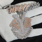 Iced Out Letter Pendant Necklace Name