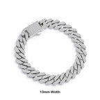 Iced Out Miami Cuban Chain Bracelet — Stainless Steel