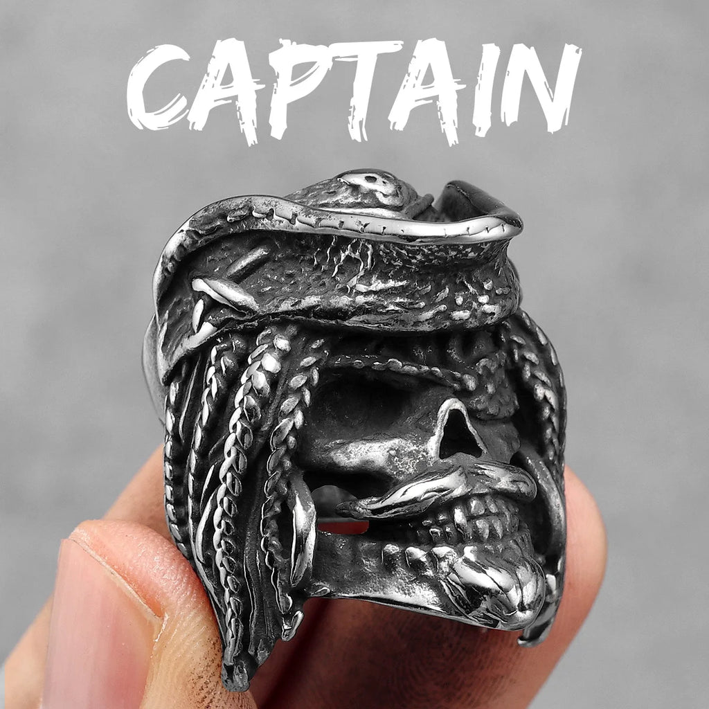 Pirate Skull Ring — Stainless Steel