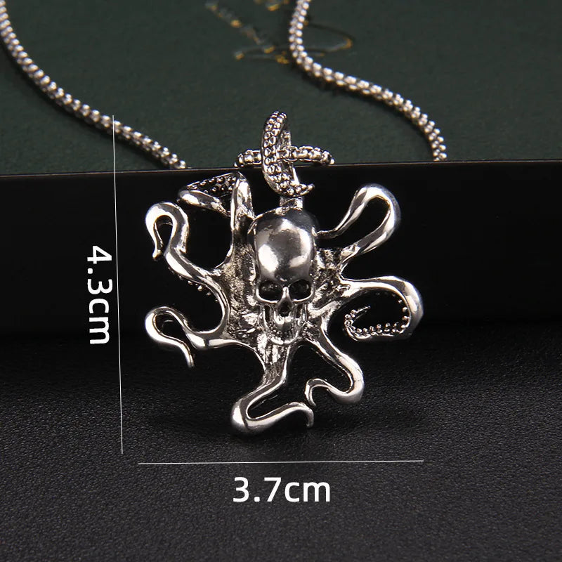 Skull Steel Pendant Octopus Europe America