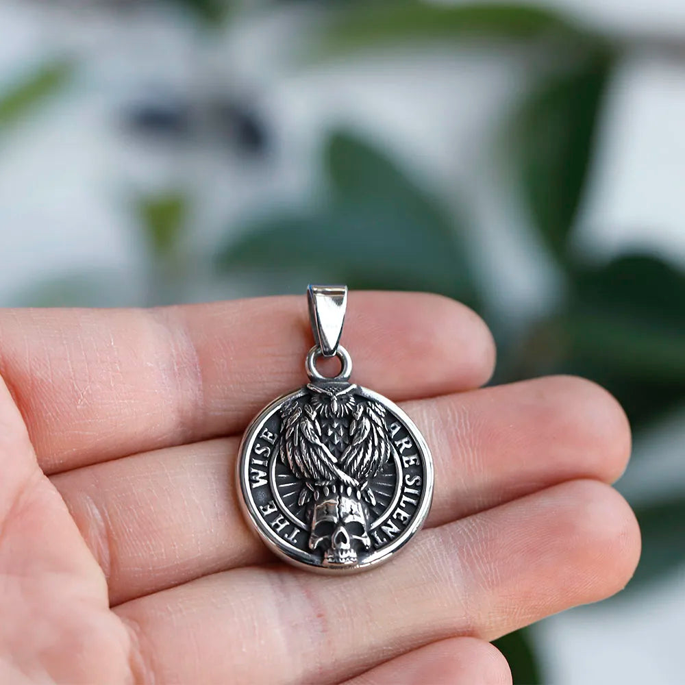 Gothic Skull Stainless Steel Pendant Necklace