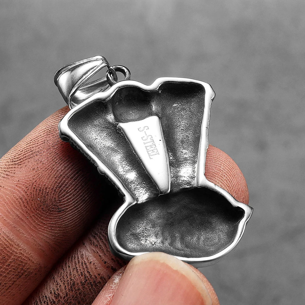 Motorcycle Engine Pendant — Stainless Steel