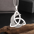 Celtic Witch Knot Pendant Necklace — Steel