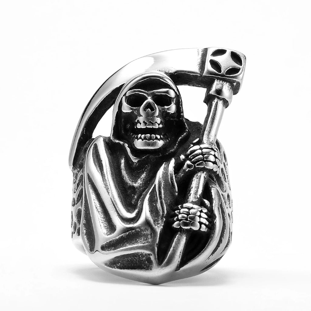 Skull Grim Reaper Ring Stainless Steel