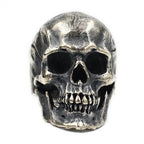 Antique Silver Color Evil Skeleton Skull Ring For Men Chunky Stainless Steel Punk Rock Skeleton Ring Jewelry For Male Wholesale