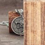 Viking Wolf Head Pendant Necklace — Stainless Steel