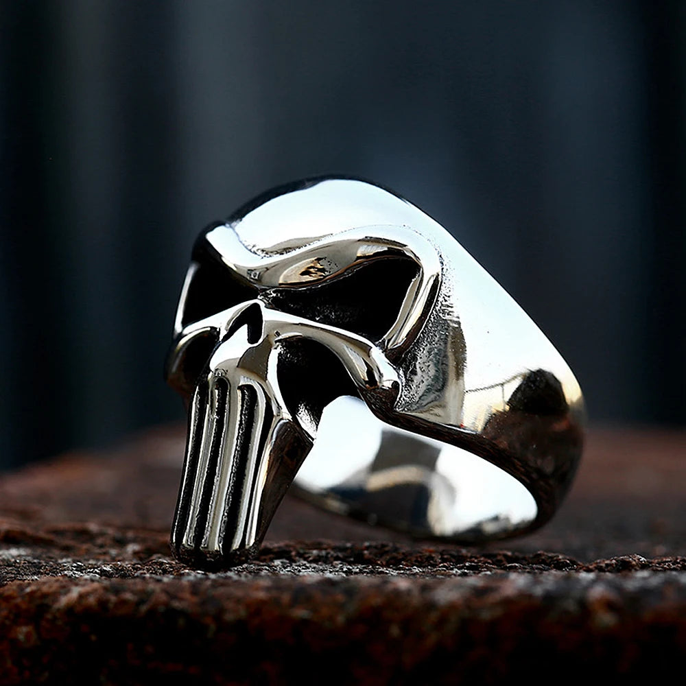 Punisher Skull Biker Ring — Stainless Steel