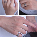 Chinese Dragon Animal Band Ring for Men Women — Silver-Tone