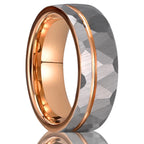 8MM Hammered tungsten carbide ring Men's wedding bands anillos bague homme pareja de compromiso fashion jewelry