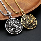 Saint George Dragon Pendant — Stainless
